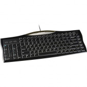 Evoluent Reduced Reach Right-Hand Keyboard - Cable Connectivity - USB Interface - Compatible with Unix, Linux, Windows - Undo, Cut, Copy, Paste, Email, My Computer, Previous Page, Play, Next Page, Volume Down, Volume Up, ... Hot Key(s) - QWERTY Keys Layou