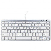 Ergoguys R-Go Tools Compact Ergonomic Wired Keyboard, QWERTY, White - Cable Connectivity - USB Interface - QWERTY Layout - White RGOECQYW