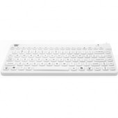 Man & Machine Slim Cool Keyboard - Cable Connectivity - USB Interface - Compatible with Computer, Workstation (Mac, PC) - Industrial Silicon Rubber - White SCLP/MAG/W5-120