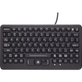 iKey Industrial Keyboard with Emergency Key - Cable Connectivity - USB Interface - 86 KeyHulaPoint - Emergency Hot Key(s) - QWERTY Keys Layout - Industrial Silicon Rubber - Black SL-86-911-FSR-USB