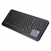 iKey Panel Mount Keyboard with Touchpad and Backlighting - Cable Connectivity - PS/2 Interface - QWERTY Layout - TouchPad - Industrial Silicon Rubber Keyswitch SLP-102-TP-PS2