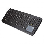 iKey Panel Mount Keyboard with Touchpad and Backlighting - Cable Connectivity - USB Interface - 102 Key - QWERTY Layout - TouchPad - Industrial Silicon Rubber Keyswitch SLP-102-TP-USB