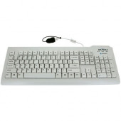 Seal Shield Silver Seal Waterproof Keyboard - SSWKSV208DK - Cable Connectivity - USB Interface - 105 Key - Danish - Compatible with Mac, PC - QWERTY Keys Layout - Membrane - White SSWKSV208DK