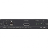Kramer 4K60 4:2:0 HDMI Audio Embedder/De-Embedder - Functions: Audio Embedding, Audio De-embedding - Audio Line In - Audio Line Out - Rack-mountable, Desk Mountable 41-90043490