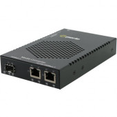 Perle S-1110DHP-SFP-XT Transceiver/Media Converter - 2 x Network (RJ-45) - Gigabit Ethernet - 1000Base-X, 10/100/1000Base-T - 1 x Expansion Slots - SFP (mini-GBIC) - 1 x SFP Slots - Rack-mountable, Rail-mountable, Wall Mountable, Standalone 05079330