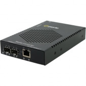 Perle S-1110HP-DSFP-XT Transceiver/Media Converter - 1 x Network (RJ-45) - Gigabit Ethernet - 1000Base-X, 10/100/1000Base-T - 2 x Expansion Slots - SFP (mini-GBIC) - 2 x SFP Slots - Rack-mountable, Rail-mountable, Wall Mountable, Standalone 05079320