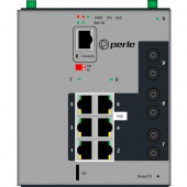 Perle Industrial Managed Power Over Ethernet Switch - 9 Ports - Manageable - 2 Layer Supported - Twisted Pair, Optical Fiber - Wall Mountable, DIN Rail Mountable, Panel-mountable, Rack-mountable - 5 Year Limited Warranty 07017040