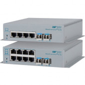 Omnitron Systems OmniConverter Unmanaged Gigabit, SM SC SF, RJ-45, Ethernet Fiber Switch - 4 x 10/100/1000BASE-T, 1 x 1000BASE-X, AC Power, 5 Year Warranty 2870-1-14-1Z