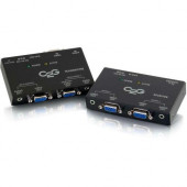 C2g Short Range VGA+3.5mm Audio over Cat5 Extender Kit - 1 Input Device - 2 Output Device - 100 ft Range - 2 x Network (RJ-45) - 1 x VGA In - 4 x VGA Out - SXGA - 1280 x 1024 - Twisted Pair - Category 6 - TAA Compliance 29221