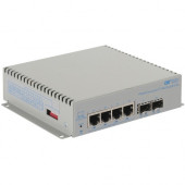 Omnitron Systems OmniConverter 10GPoEBT/Sx 3062B-0-24-9 Ethernet Switch - 6 Ports - 2 Layer Supported - Modular - 100 W PoE Budget - Optical Fiber, Twisted Pair - PoE Ports - Wall Mountable, DIN Rail Mountable, Shelf Mountable, Rack-mountable - 5 Year Lim