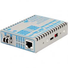 Omnitron Systems FlexPoint 10/100 Ethernet Fiber Media Converter RJ45 LC Multimode 5km - 1 x 10/100BASE-TX; 1 x 100BASE-FX; Univ. AC Powered; Lifetime Warranty - RoHS, WEEE Compliance 4355-12