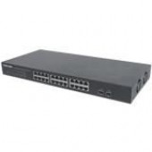 Intellinet Network Solutions 24-Port Gigabit Switch with 2 SFP Ports, Rackmount - 10/100/1000 Mbps RJ45 Ports + 2 x SFP, IEEE 802.3az (Energy Efficient Ethernet)" 561044