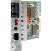 Omnitron Systems iConverter 10/100 Ethernet Fiber Media Converter RJ45 SC Single-Mode 30km Module - 1 x 10/100BASE-TX; 1 x 100BASE-LX; Internal Module; Lifetime Warranty - RoHS, WEEE Compliance 8383-1