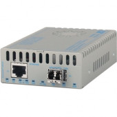 Omnitron Systems iConverter 10GXT 8580-0-E Transceiver/Media Converter - 1 x Network (RJ-45) - Gigabit Ethernet - 10/100/1000Base-T, 10/100Base-TX, 1000Base-X, 1000Base-BX, 1000Base-SX, 1000Base-ZX, 1000Base-LX - 1 x Expansion Slots - SFP - 1 x SFP Slots 