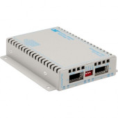 Omnitron Systems iConverter 10 Gigabit Ethernet Fiber Media Converter XFP to XFP 10Gbps - 2 x XFP (Protocol-Transparent); Wall-Mount Standalone; DC Powered; Lifetime Warranty - REACH, RoHS, WEEE Compliance 8599-11-F