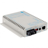 Omnitron Systems iConverter T1/E1 Fiber Media Converter RJ48 SC Single-Mode 30km - 1 x T1/E1; 1 x SC Single-Mode; Wall-Mount Standalone; US AC Powered; Lifetime Warranty - RoHS, WEEE Compliance 8703-1-D
