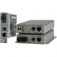 Omnitron Systems iConverter 10/100M2 UTP to Fiber Media Converter and Network Interface Device - 1 x Network (RJ-45) - 1 x SC Ports - Management Port - 10/100Base-TX, 100Base-FX - Internal - RoHS, WEEE Compliance 8911N-1