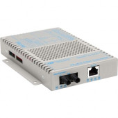 Omnitron Systems OmniConverter 10/100 PoE Ethernet Fiber Media Converter Switch RJ45 ST Single-Mode 30km - 1 x 10/100BASE-TX, 1 x 100BASE-FX, US AC Powered, Lifetime Warranty 9301-1-11