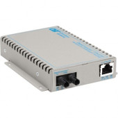Omnitron Systems OmniConverter SE 10/100 PoE Fast Ethernet Fiber Media Converter Switch RJ45 ST Single-Mode 30km - 1 x 10/100BASE-TX, 1 x 100BASE-LX, US AC Powered, Lifetime Warranty, US Made - RoHS, WEEE Compliance 9361-1-11