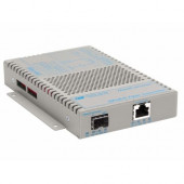 Omnitron Systems OmniConverter 10/100/1000 PoE Gigabit Ethernet Fiber Media Converter Switch RJ45 SFP - 1 x 10/100/1000BASE-T; 1 x 100/1000BASE-X; DC Powered; Lifetime Warranty 9419-0-19