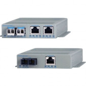 Omnitron Systems OmniConverter GPoE+/S 9439-1-19 Transceiver/Media Converter - Network (RJ-45) - 1x PoE+ (RJ-45) Ports - Gigabit Ethernet - 10/100/1000Base-T, 1000Base-X - 2 x Expansion Slots - SFP - 2 x SFP Slots - Rail-mountable, Wall Mountable, Desktop