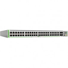 Allied Telesis CentreCom GS980MX/52 Layer 3 Switch - 48 Ports - Manageable - 10 Gigabit Ethernet, Gigabit Ethernet - 10GBase-X, 10/100/1000Base-T - 3 Layer Supported - Modular - Power Supply - 60 W Power Consumption - Optical Fiber, Twisted Pair - Rack-mo