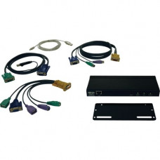 Tripp Lite Server Remote Control External KVM over IP RS-232 Port TAA GSA - 1 x 1 - 1 x Keyboard/Mouse/Video - 0U - Rack-mountable - RoHS, TAA, WEEE Compliance B051