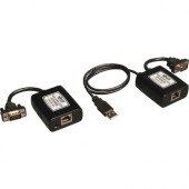 Tripp Lite VGA over Cat5/Cat6 Video Extender Kit USB Powered up to 500ft TAA/GSA - 1 Input Device - 1 Output Device - 500 ft Range - 2 x Network (RJ-45) - 1 x USB - 1 x VGA In - 1 x VGA Out - 1920 x 1440 - Twisted Pair - Category 6 - TAA Compliant - RoHS,