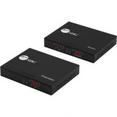 SIIG HDMI 2.0 4K60Hz Over IP Extender / Matrix with IR - Kit - 1 Input Device - 1 Output Device - 393.70 ft Range - 2 x Network (RJ-45) - 1 x HDMI In - 1 x HDMI Out - 4K - Twisted Pair - Category 7 CE-H25A11-S1