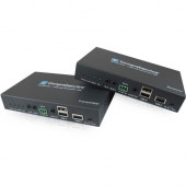Comprehensive HDBaseT 2.0 Extender up to 330ft with USB - Transmitter & Receiver - 1 Input Device - 1 Output Device - 330 ft Range - 4 x Network (RJ-45) - 8 x USB - 1 x HDMI In - 1 x HDMI Out - Serial Port - Full HD - 1920 x 1080 - Twisted Pair - Cate