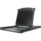 ATEN 17" CL1016M 16-port LCD KVM for SMB-TAA Compliant - 16 Computer(s) - 17" Active Matrix TFT LCD - 8 x HD-15 Keyboard/Mouse/Video, 1 x Flash-upgrade - 1U Height CL1016M