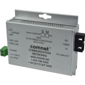 Comnet Industrially Hardened 100Mbps Media Converter with 48V POE, Mini, "A" Unit - Network (RJ-45) - 1x PoE+ (RJ-45) Ports - 1 x ST Ports - Multi-mode - Fast Ethernet - 10/100Base-TX, 100Base-FX - Rail-mountable - TAA Compliance CNFE1002APOEM/M
