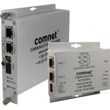 Comnet 2 Ch 10/100 Mbps Ethernet 1310/1550nm, 30 W PoE+, B Side - Network (RJ-45) - 2x PoE+ (RJ-45) Ports - 1 x SC Ports - SimplexSC Port - Multi-mode - Fast Ethernet - 10/100Base-TX, 100BASE-FX - TAA Compliance CNFE2004M1BPOE/M