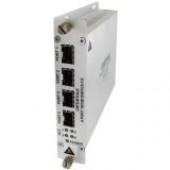 Comnet 4-Port 10/100Mbps Unmanaged Switch - 4 Ports - 2 Layer Supported - Twisted Pair - 1U High - Desktop, Rack-mountable - Lifetime Limited Warranty - TAA Compliance CNFE4FX2TX2US