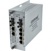 Comnet 8 Port 10/100 Mbps Ethernet Self-Managed Switch 2FX Single Mode, 6TX (PoE) - 8 Ports - Manageable - Fast Ethernet - 10/100Base-TX, 10/100Base-FX - 2 Layer Supported - AC Adapter - Twisted Pair, Optical Fiber - Wall Mountable, Rail-mountable, Rack-m