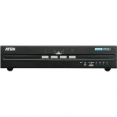ATEN 4-Port USB HDMI Dual Display Secure KVM Switch (PSS PP v3.0 Compliant)-TAA Compliant - 4 Computer(s) - 1 Local User(s) - 3840 x 2160 - 2 x PS/2 Port - 11 x USB - 10 x HDMI - Rack-mountable CS1144H