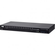 ATEN CS19216 16-Port USB 3.0 4K DisplayPort KVM Switch with Rack Mounting Kit - 16 Computer(s) - 1 Local User(s) - 4096 x 2160 - 20 x USB - 1 x HDMI - Rack-mountable - 17 x DisplayPort CS19216