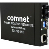 Comnet ValueLine CWFE2SCS2 Media Converter - 1 x Network (RJ-45) - 1 x SC Ports - 100Base-FX, 10/100Base-TX - External - TAA Compliance CWFE2SCS2