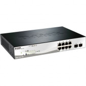 D-Link DGS-1210-10P Web Smart Switch - 10 Ports - Manageable - 8 x 10/100/1000 PoE Ports + 2 x Gigabit SFP Ports DGS-1210