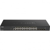 D-Link DXS-1210-28T Ethernet Switch - 24 Ports - Manageable - 3 Layer Supported - Modular - Optical Fiber, Twisted Pair - Rack-mountable, Desktop DXS-1210-28T