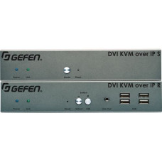 Gefen DVI KVM over IP w/ Local DVI Output - Sender Unit Package - 1 Computer(s) - 1 x Network (RJ-45) - 1 x USB - 2 x DVI - Rack-mountable, Surface-mountable - 1U EXT-DVIKVM-LAN-LTX