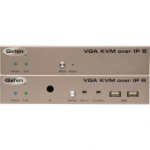 Gefen VGA KVM over IP - 1 Computer(s) - 330 ft Range - WUXGA - 1920 x 1200 Maximum Video Resolution - 1 x Network (RJ-45) - 1 x USB - 1 x VGA - Rack-mountable - 1U EXT-VGAKVM-LANTX