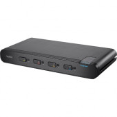 Belkin F1DN104P KVM Switchbox - 4 Computer(s) - 1 Local User(s) - 3840 x 2160 - 2 x PS/2 Port - 11 x USB - Desktop - 5 x DisplayPort - TAA Compliance F1DN104P