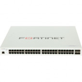 FORTINET FortiSwitch FS-248E-FPoE Ethernet Switch - 48 Ports - Manageable - Gigabit Ethernet - 1000Base-X, 10/100/1000Base-T - 3 Layer Supported - Modular - 4 SFP Slots - Power Supply - 855.02 W Power Consumption - 740 W PoE Budget - Optical Fiber, Twiste