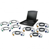 IOGEAR 8-Port 19" LCD KVM Drawer Kit with USB KVM Cables - 8 Computer(s) - 19" LCD - 1280 x 1024 - 8 - Keyboard - 1U High - RoHS, WEEE Compliance-None Listed Compliance GCL1908KITU