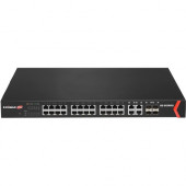Edimax Long Range 24-Port Gigabit PoE+ Web Smart Switch with 4 RJ45/SFP Combo Ports - 24 Ports - Manageable - 2 Layer Supported - Modular - Twisted Pair, Optical Fiber - 1U High - Rack-mountable GS-5424PLC