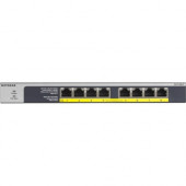 Netgear 8-Port PoE/PoE+ Gigabit Ethernet Unmanaged Switch (GS108LP) - 8 Ports - 2 Layer Supported - Twisted Pair - Wall Mountable, Desktop, Rack-mountable - Lifetime Limited Warranty GS108LP-100NAS