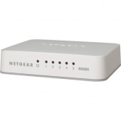 Netgear 5-Port Gigabit Ethernet Switch - 5 Ports - 2 Layer Supported - Twisted Pair - Wall Mountable, Desktop - 3 Year Limited Warranty GS205-100PAS