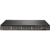 HPE Aruba 6300M 48-port 1GbE Class 4 PoE and 4-port SFP56 Switch - 48 Ports - Manageable - 3 Layer Supported - Modular - 4 SFP Slots - Twisted Pair, Optical Fiber - 1U High - Rack-mountable - Lifetime Limited Warranty - TAA Compliance JL661A