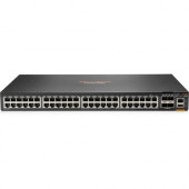 HPE Aruba 6300F 48-port 1GbE and 4-port SFP56 Switch - 48 Ports - Manageable - 3 Layer Supported - Modular - 4 SFP Slots - Twisted Pair, Optical Fiber - 1U High - Rack-mountable - Lifetime Limited Warranty - TAA Compliance JL667A#ABA